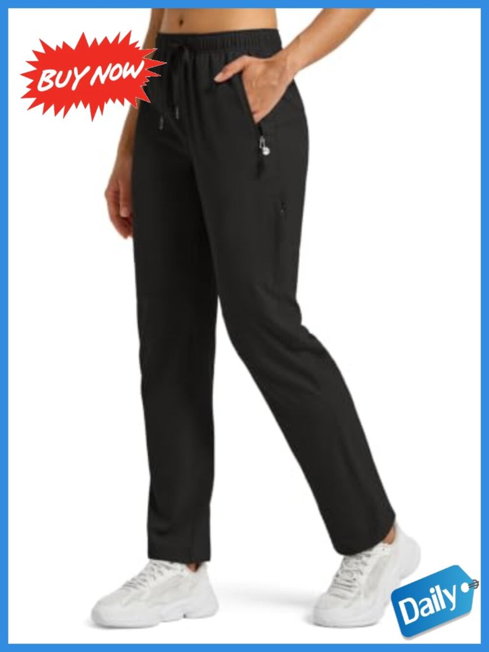 Hiking Cargo Pants 5 Zip Pockets Lightweight UPF 50+ Quick-Dry